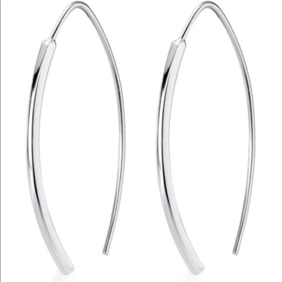 New .925 Earrings with Platinum Overlay - Picture 1 of 4